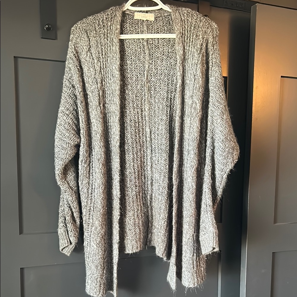 Pink Republic Gray Chunky Knit Cardigan